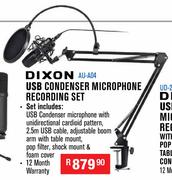 Dixon USB Condenser Microphone Recording Set AU-A04