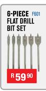 6 Piece Flat Drill Bit Set F601