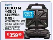 Dixon 4 Slice Sandwich Maker S1902/P