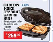 Dixon 2 Slice Deep Pocket Sandwich Maker SLS1026