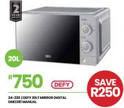Defy 20L Mirror Manual Digital Microwave DMO381 24-220