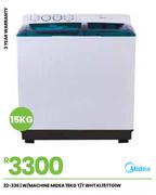 Midea 15Kg T/T WHT Washing Machine KL15TTG1W 22-336