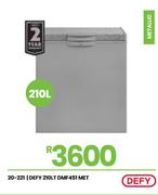 Defy 210L Metallic Freezer DMF451 20-221