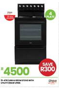 Univa 60cm Stove With Utility Draw U116B 21-476