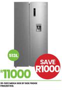 Midea 513L Side By Side Fridge/Freezer 20-583