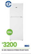KIC 170L Nett White Fridge KTF518WH 20-400