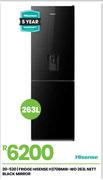 Hisense 263L Nett Black Mirror Fridge H370BMIB-WD 20-520