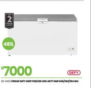 Defy 481L Nett WHT Deep Fridge/Freezer DMF456/382/294 20-040