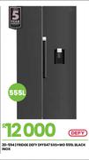 Defy 555L Black Inox SxS + WD Fridge 20-594