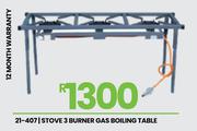 Stove 3 Burner Gas Boiling Table 21-407