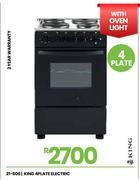 King 4 Plate Electric 21-606