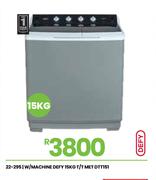 Defy 15Kg T/T Metallic Washing Machine DTT151 22-295
