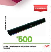 JVC Home Theatre 20W Soundbar Rechargeable THN324B 23-831