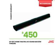 JVC 20W Home Theatre Sound Bar THN324B 23-831