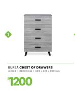 Bursa Chest Of Drawers 685 x 425 x 990mm 4-043