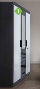 Rome 3 Door Wardrobe With Mirror 1950 x 1200 x 420mm 1-275.