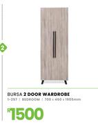 Bursa 2 Door Wardrobe 700 x 460 x 1905mm 1-257