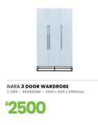 Nara 3 Door Wardrobe 1200 x 450 x 2100mm 1-285