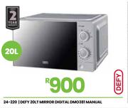 Defy 20Ltr Manual Mirror Digital Microwave DMO381 24-220