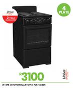 Univa 4 Plate Stove U405 21-475