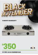 Alva 2 Burner Gas Stove 21-518