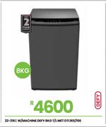 Defy 8Kg T/L MET Washing Machine DTL165/156 22-316