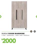 Bursa 3 Door Wardrobe 1-258