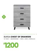 Bursa Chest Of Drawers 4-043
