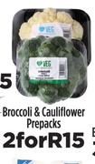 Broccoli & Cauliflower Prepacks-For 2