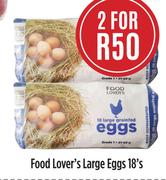 Food Lovers Large Eggs 18's Pack-For 2