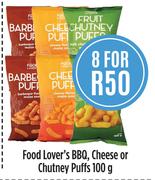 Food Lovers BBQ Cheese Or Chutney Puffs 100g-For 8