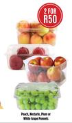 Peach, Nectarin, Plum Or White Grape Punnets-For 2