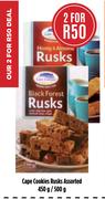 Cape Cookies Rusks-2x450g/500g