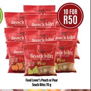 Food Lover's Peach Or Pear Snack Bites-10x70g