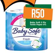 2Baby Soft 2 Ply Toilet Paper-9's