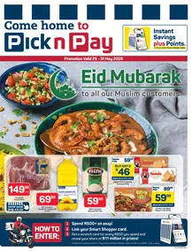 Pick n Pay Gauteng, Mpumalanga, Limpopo, Free State, North West & Northern Cape : Eid Mubarak (25 May - 31 May 2026)