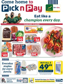Pick n Pay Gauteng, Mpumalanga, Limpopo, Free State, North West & Northern Cape : Eat Like A Champion Every Day (06 July - 12 July 2026)