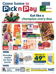 Pick n Pay Gauteng, Mpumalanga, Limpopo, Free State, North West & Northern Cape : Eat Like A Champion Every Day (29 June - 05 July 2026)