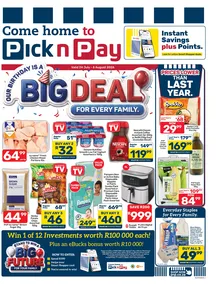 Pick n Pay Gauteng, Mpumalanga, Limpopo. Free State, North West & Northern Cape : Our Birthday Is A Big Deal For Every Family (24 July - 06 August 2026)