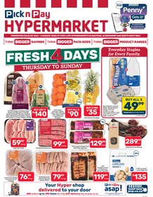 Pick n Pay Hypermarket Gauteng, North West & Free State : Fresh 4 Days (30 July - 02 August 2026)