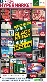 Pick n Pay Hypermarket Gauteng, North West & Free State : Early Black Friday Specials (14 November - 16 November 2025)