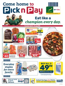 Pick n Pay Gauteng, Mpumalanga, Limpopo. Free State, North West & Northern Cape : Eat Like A Champion This Every Day (13 July - 19 July 2026)