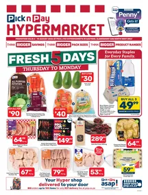 Pick n Pay Hypermarket Gauteng, North West & Free State : Fresh 5 Days (06 August - 10 August 2026)