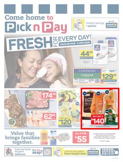 Pick n Pay Gauteng, Mpumalanga, Limpopo, Free State, North West & Northern Cape : Weekly Specials (30 March - 05 April 2026), page 1