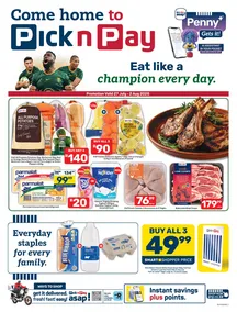 Pick n Pay Gauteng, Mpumalanga, Limpopo. Free State, North West & Northern Cape : Eat Like A Champion Every Day (27 July - 02 August 2026)