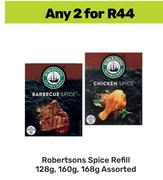 Robertsons Spice Refill Assorted-For 2 x 128g, 160g, 168g