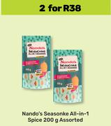 Nando's Seasonke All In 1 Spice Assorted-For 2 x 200g
