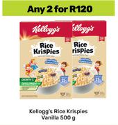 Kellogg's Rice Krispies Vanilla-For 2 x 500g