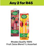 Rhodes Quality 100% Fruit Juice Blend Assorted-For 2 x 1L