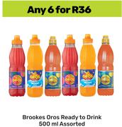 Brookes Oros Ready To Drink Assorted-For 6 x 500ml
